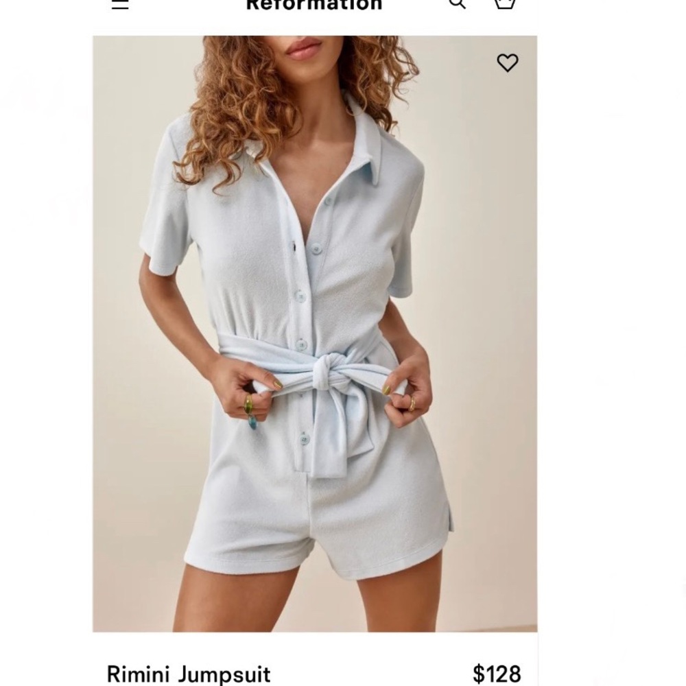 NWT Reformation Rimini Jumpsuit Size Small